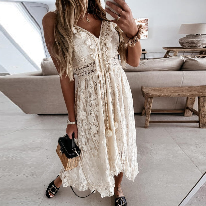 Sukienka w stylu boho asymetryczna