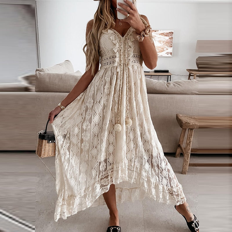 Sukienka w stylu boho asymetryczna
