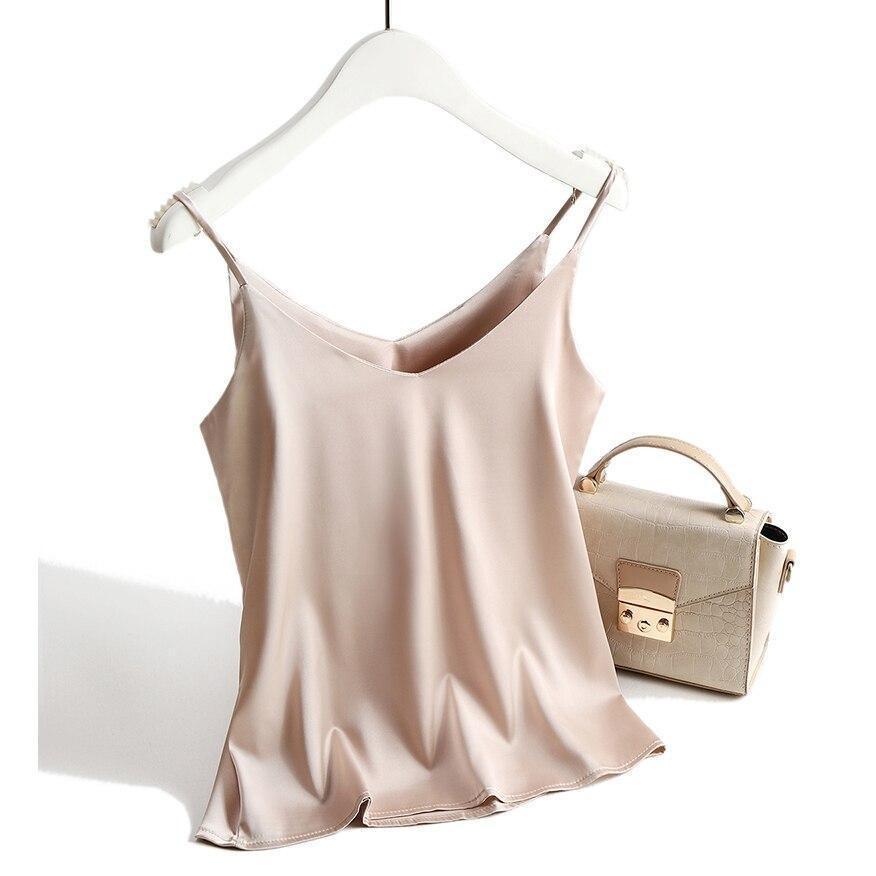 Tank top damski satynowy