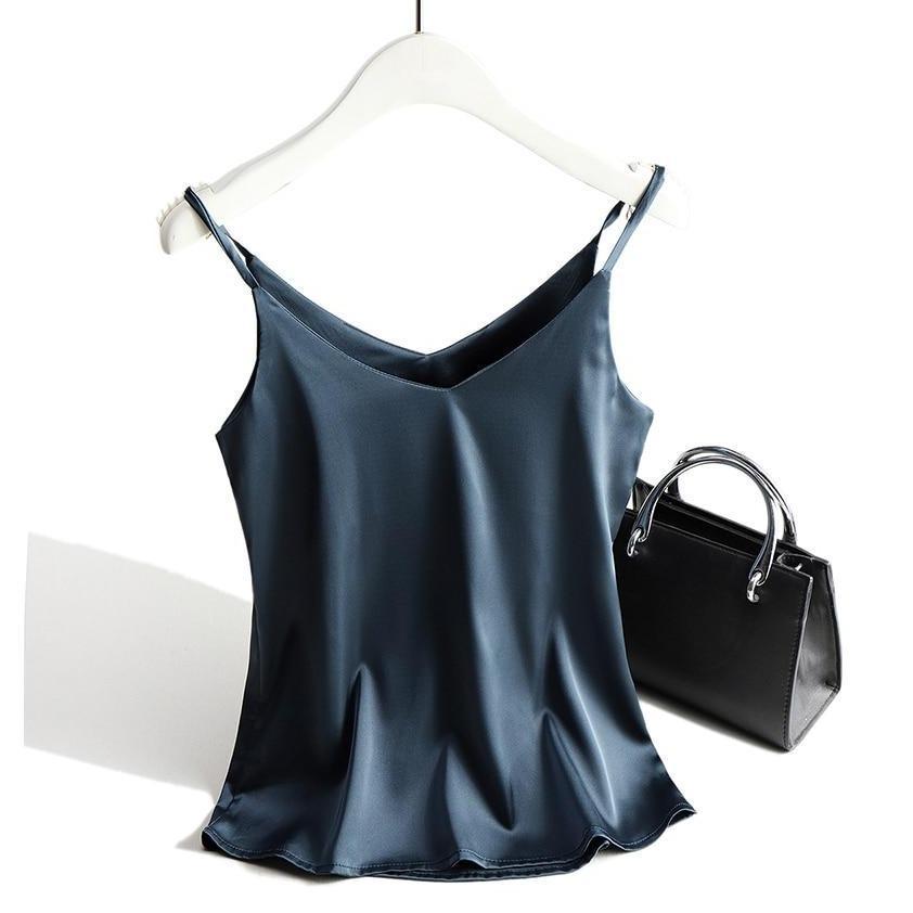 Tank top damski satynowy