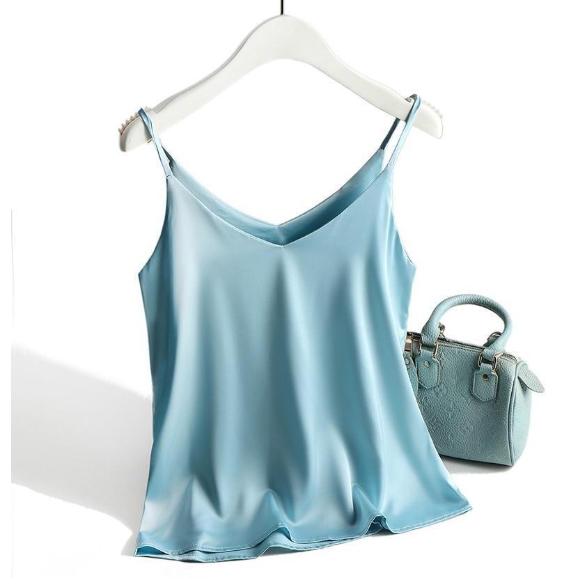 Tank top damski satynowy